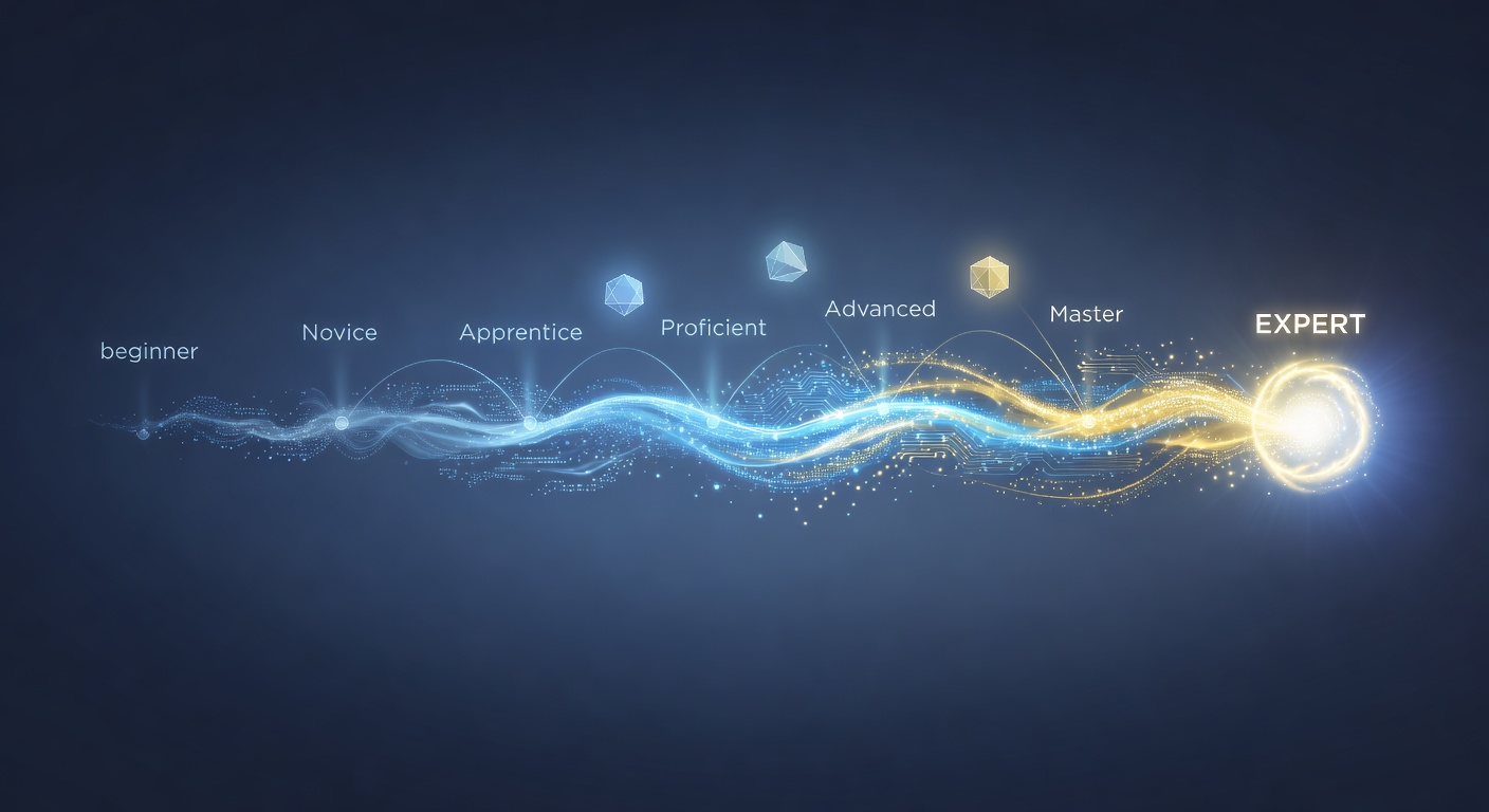Barra de progreso de aprendizaje y evolución del estudiante